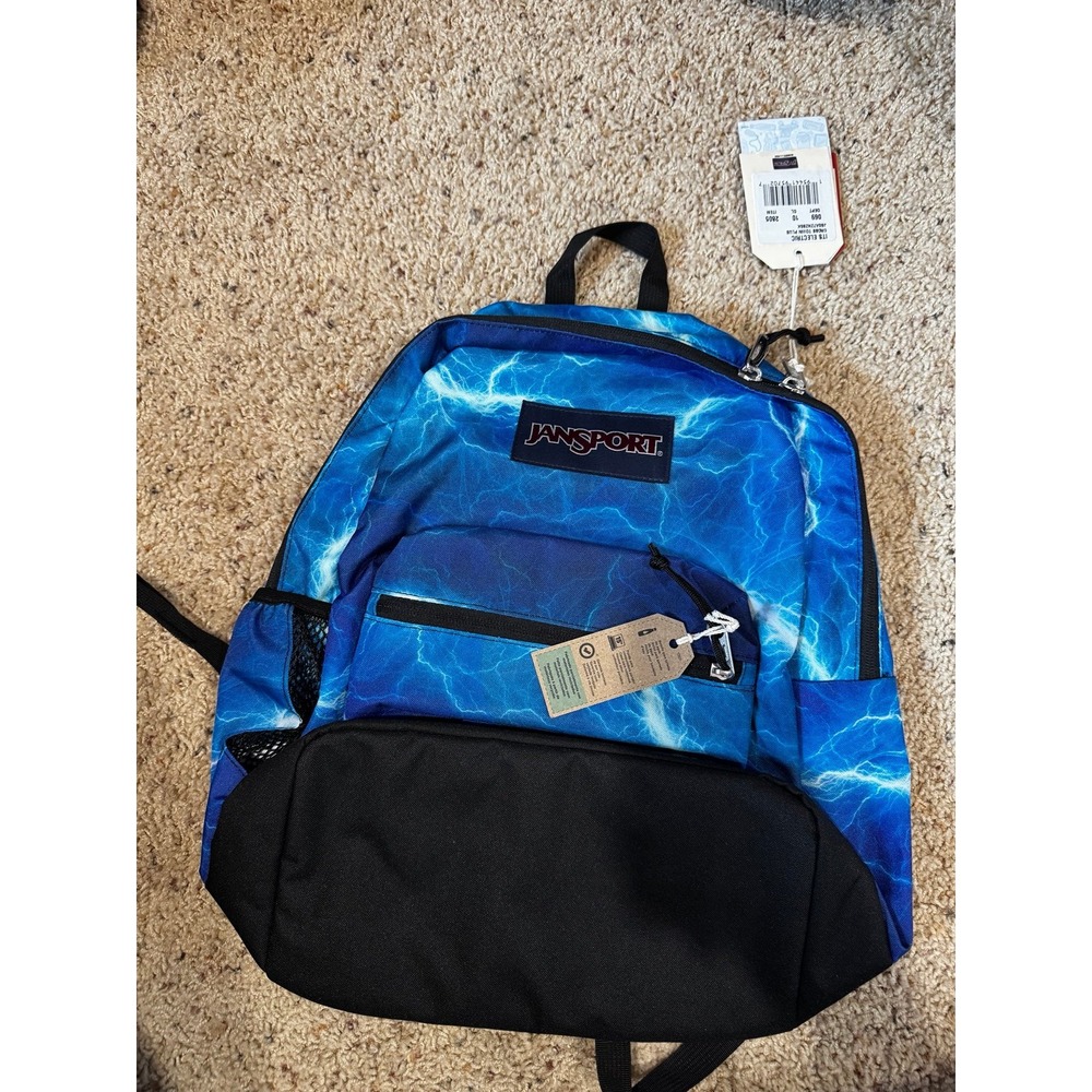 Jan-Sport Big Student 17.5" Backpack Blue Lightning, laptop bag, College New